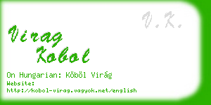 virag kobol business card